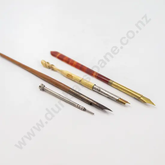 C19th Novelty Carved Bone Dip Pen