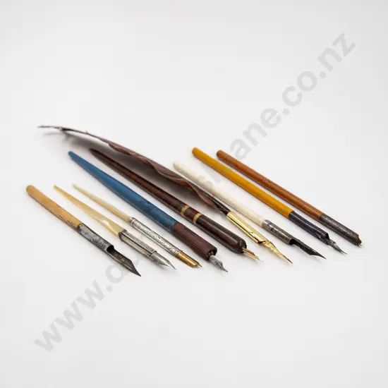 Assortment of NIne Dip Pens