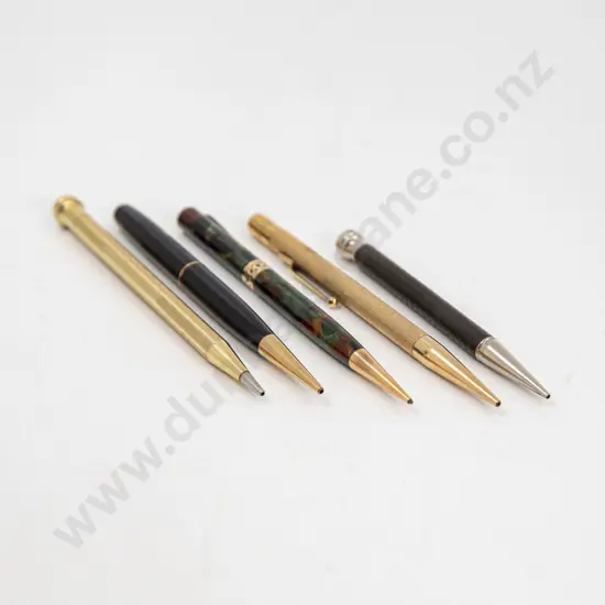 Collection of Five Vintage Various Manufacture Propelling/Mechanical Pencils