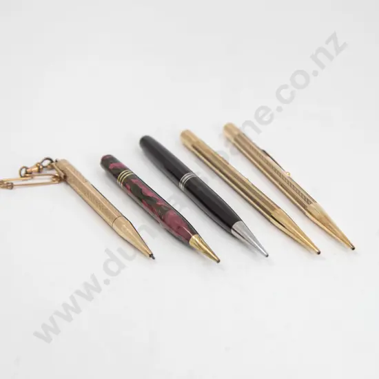 Collection of Five Vintage Various Manufacture Propelling/Mechanical Pencils