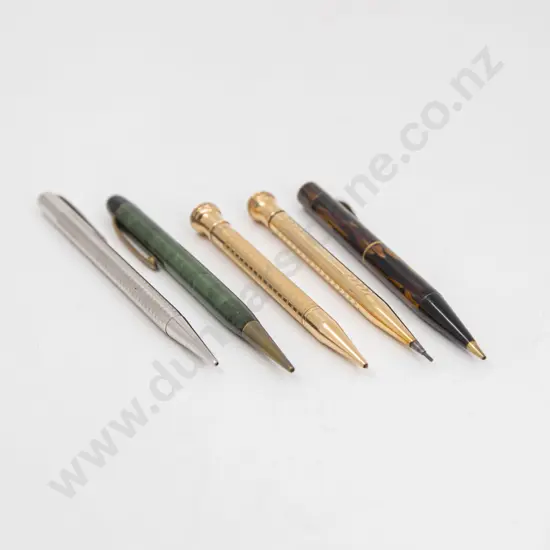 Collection of Five Vintage Various Manufacture Propelling/Mechanical Pencils