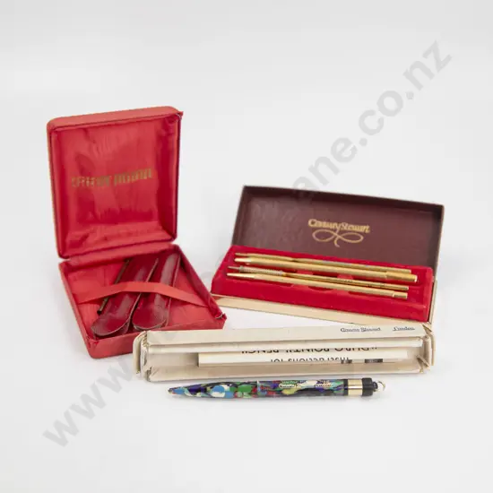 Conway Stewart Pencil with Conway and Waterman Bridge Ballpoint Pens