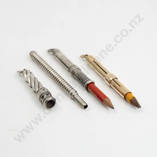 Four Victorian S. Mordan & Co Pencil Holders