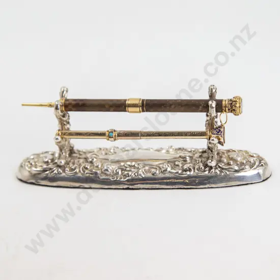 Victorian 9ct Gold Seal Ended Propelling Pencil