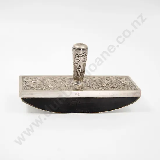 Early C20th Ornately Embossed Chinese Silver Ink Blotter