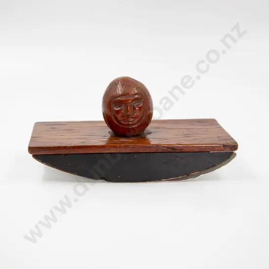 Early C20th Asian Fruitwood Ink Blotter