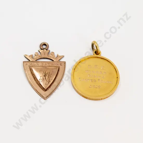 Two 9ct Gold Prize Medals