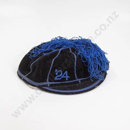 '24 Christchurch Boys High Sporting Cap Labeled to N B Nanson by J Ballantyne & Co Ltd NZ