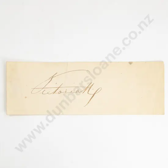 On Cut Paper Signature of Queen Victoria