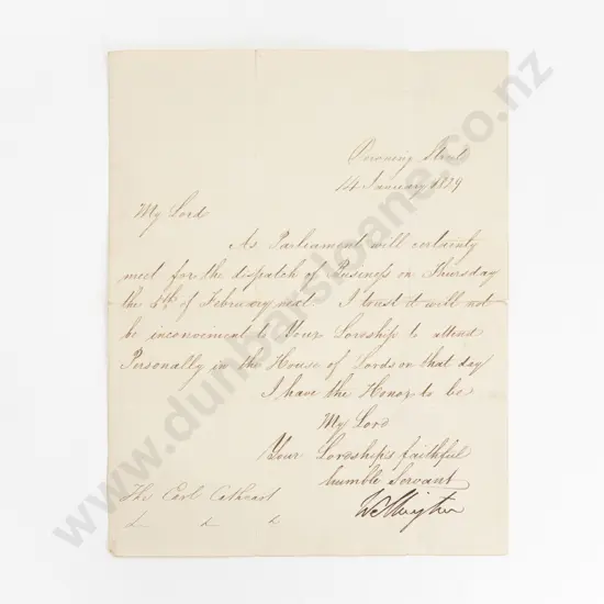 Letter Signed By The Duke of Wellington