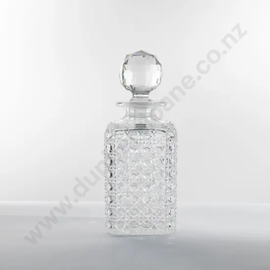Edwardain Heavy Cut Glass Spirit Decanter