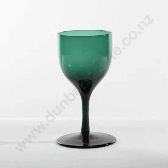 Victorian Bristol Green Wine Glass