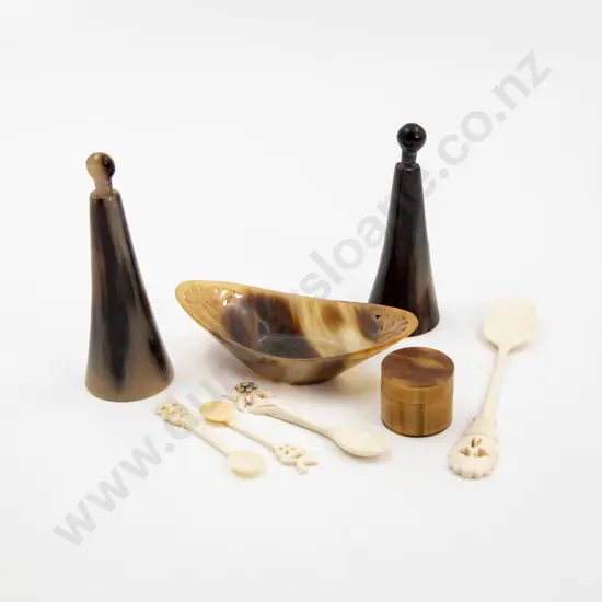 Two Horn Scent Flasks