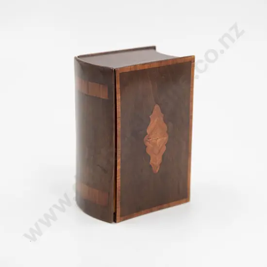 Victorian Inlaid Walnut Book Form Box