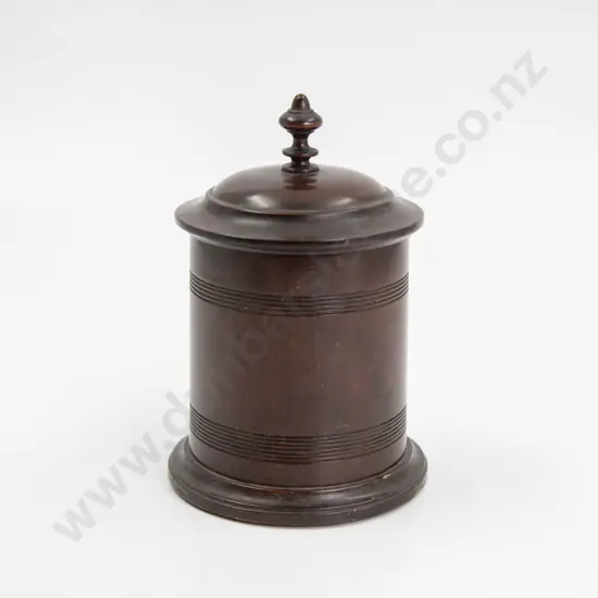 Victorian Lignum Vitae Treen Canister