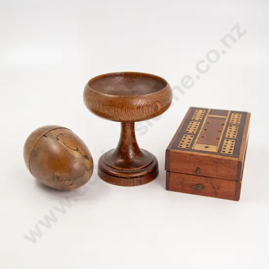 Victorian Large Treen Egg Canister