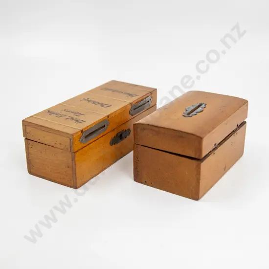 Early C20th Made in Germany Fruitwood Saving Box