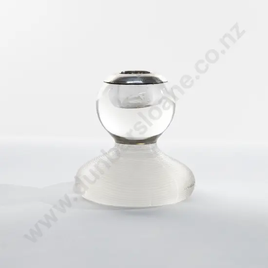 GeoV S/S Rimmed Glass Vesta Holder