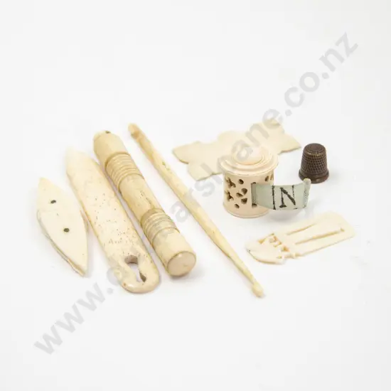 Victorian Bone Sewing Implements