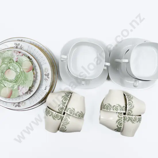 Kelston Potteries Cups & Saucers together with Assorted Fancy China