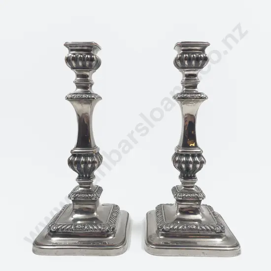 Pair of Plated Candlesticks