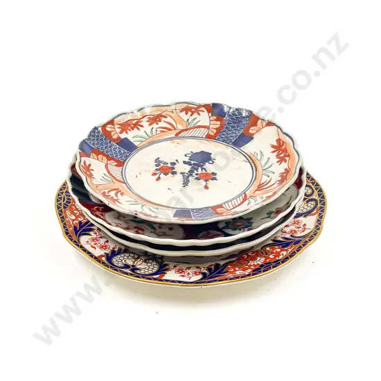 Four Assorted Imari Pattern Plates
