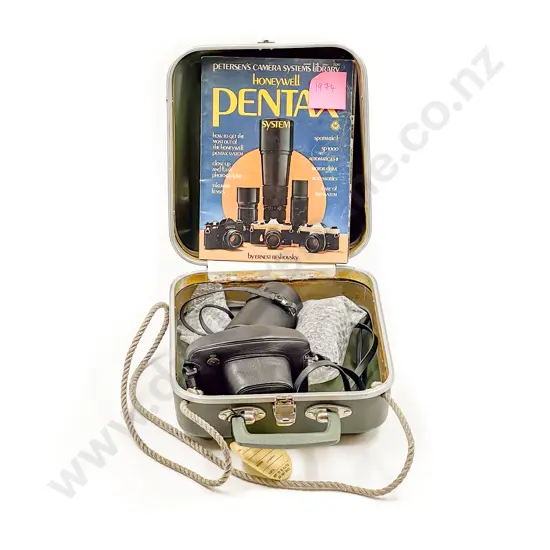 Asahi Pentax Sportamatic Camera with Accessories in Case