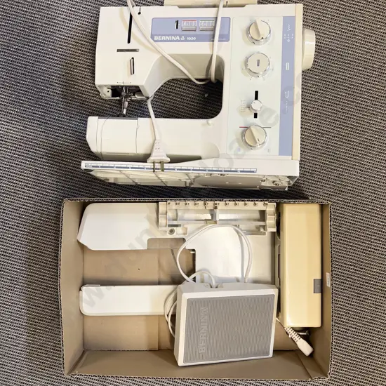 Bernina Sewing Machine together with Small Box of Accessories
