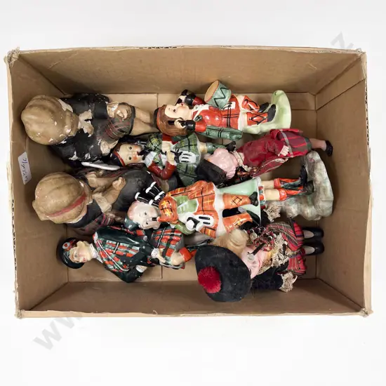 Collection of Ceramic Scottish Dolls