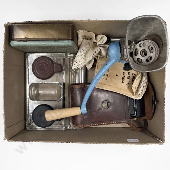 Quantity of Assorted Vintage incl Camera & Grinder