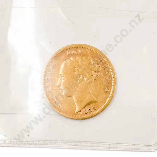 UK 1882 Half Gold Sovereign minted in Melbourne some wear