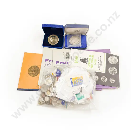 Two 1967 Currency Packs 1976 Unc $1/2001 Police Medallion/Small Qty coins and stamps