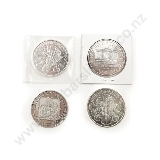 Four Silver Music Medallions