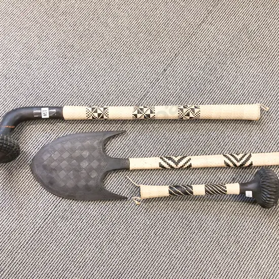 Three Assorted Tribal Item with Woven Handles