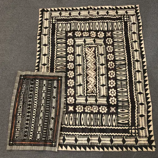 Two Assorted Tapa Cloths