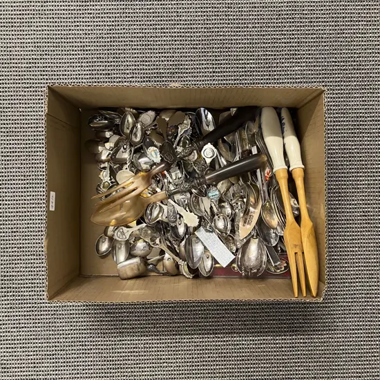Box of Assorted Cutlery etc