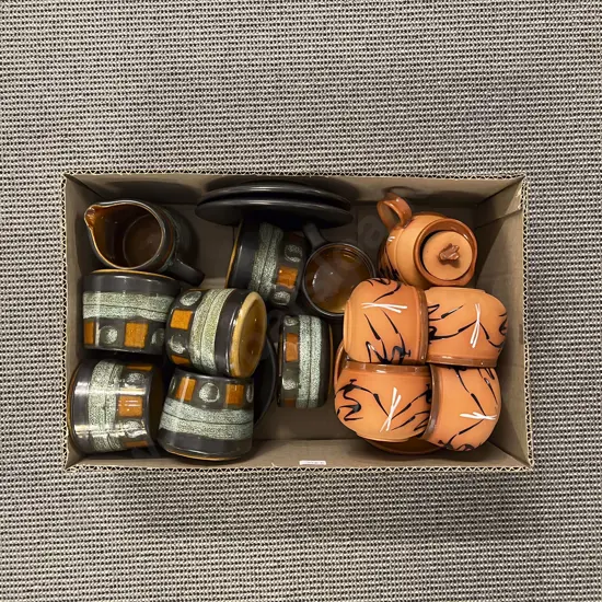 Two Pottery Part Coffee Sets