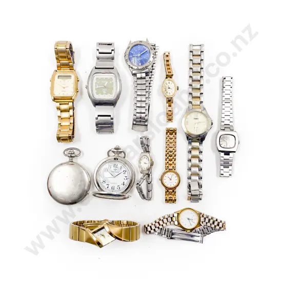 Two Fob Watches together with Assorted Wrist Watches