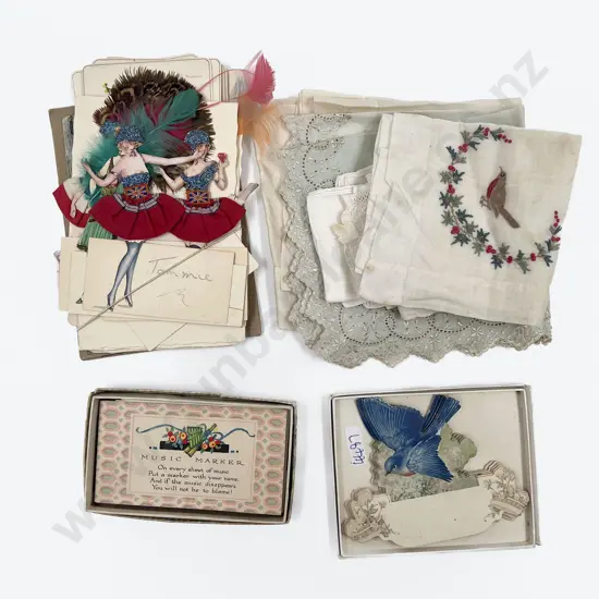 Box Quantity of Assorted Vintage incl Linen etc