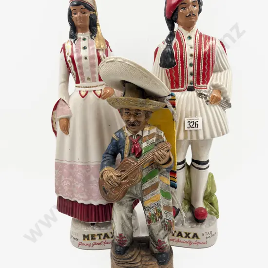 Three Novelty Figural Decanters