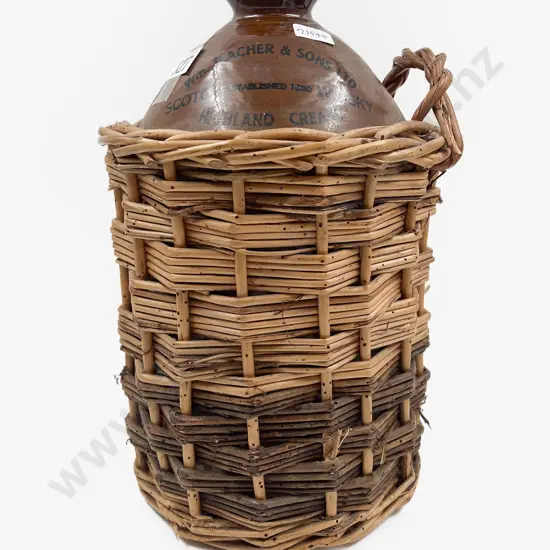 Full Stoneware Highland Cream Scotch Whisky Flagon