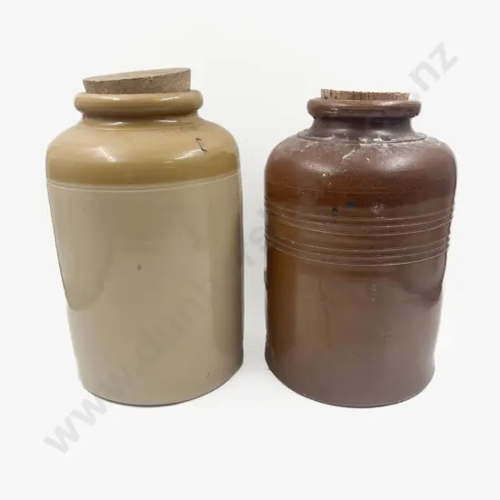 Two Stoneware Crocks