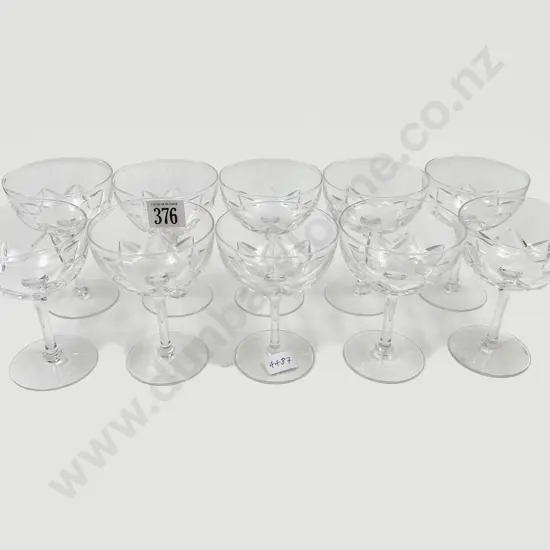 Ten Stuart Crystal Glasses