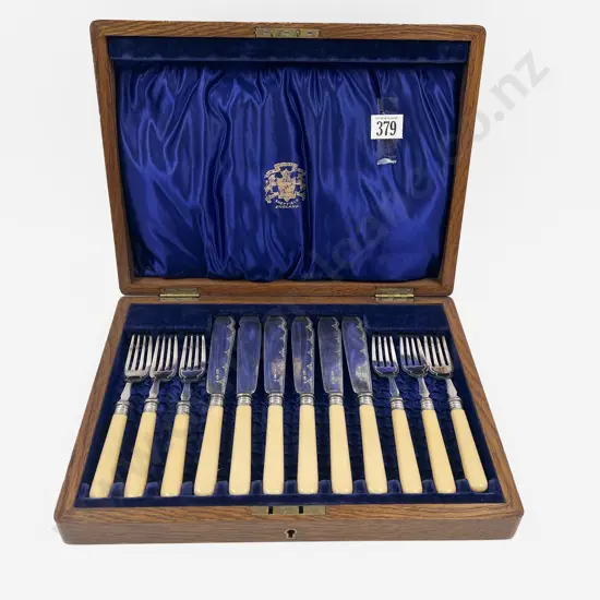 Cased Bone Handled Fish Service