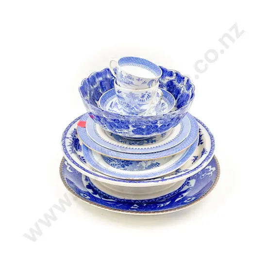Qty of Assorted Blue and White China