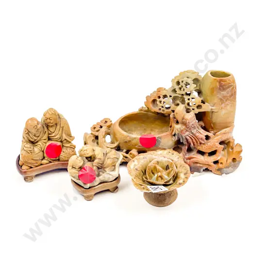 Four Assorted Hardstone Ornaments