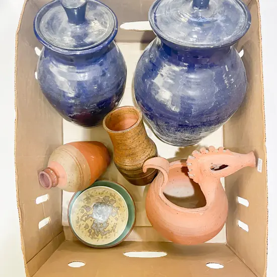 Box of Assorted Pottery etc