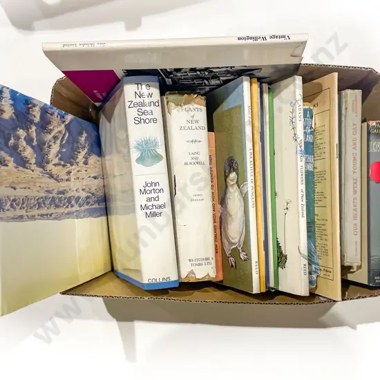 Box of Assorted Books incl NZ Reference