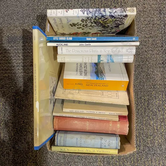 Box of Assorted Books incl NZ Reference