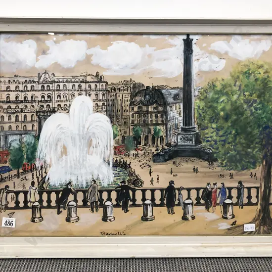 Mixed Media Street Scene